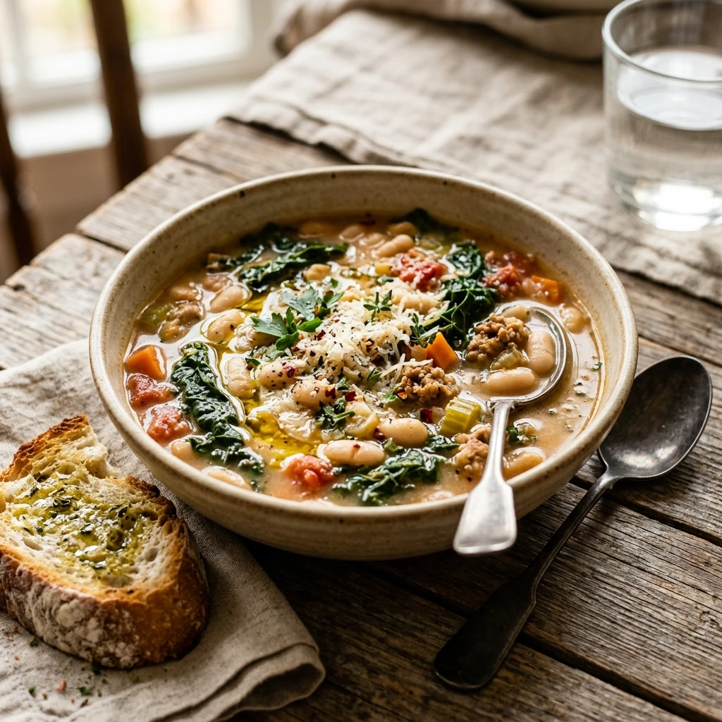 Creamy Tuscan White Bean Soup