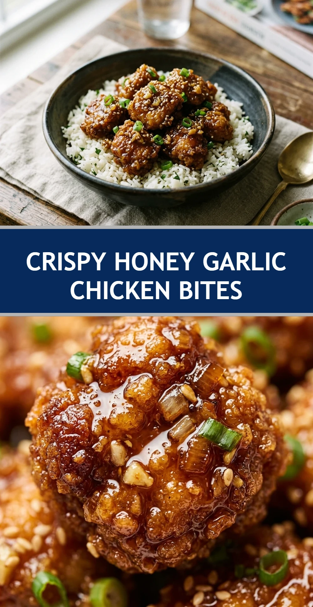 Crispy Honey Garlic Chicken Bites