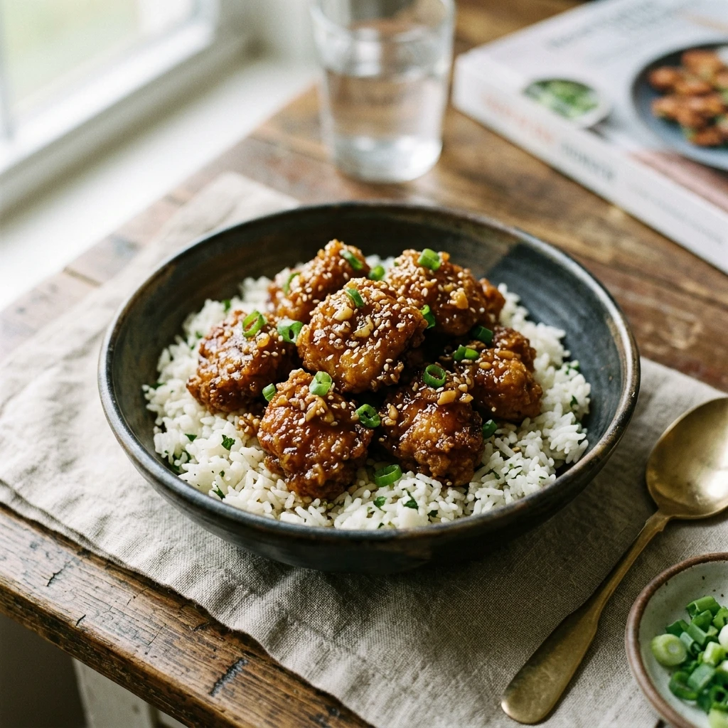 Crispy Honey Garlic Chicken Bites