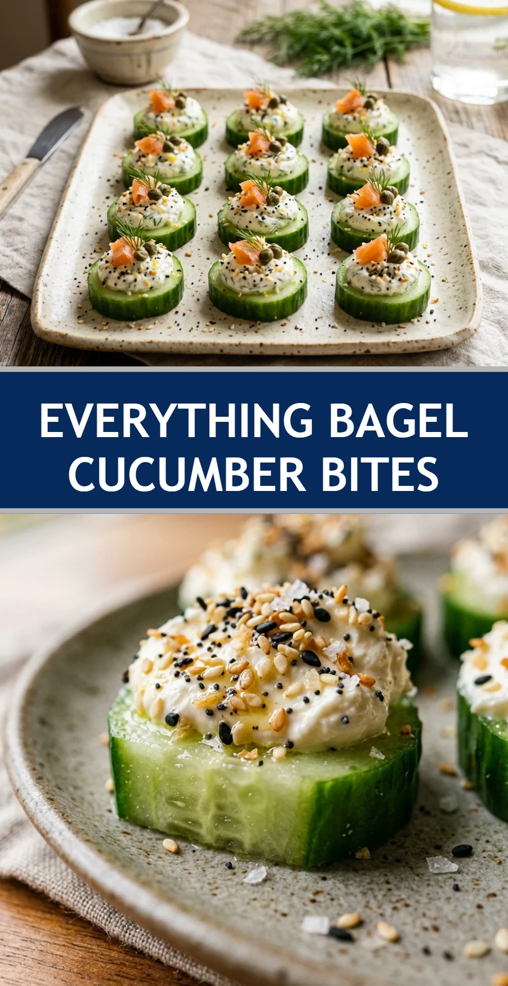 Everything Bagel Cucumber Bites