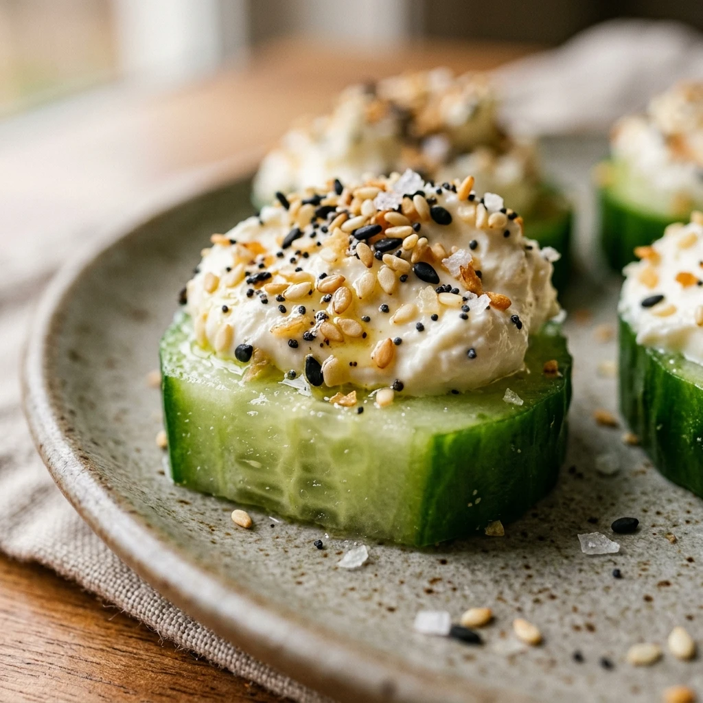 Everything Bagel Cucumber Bites