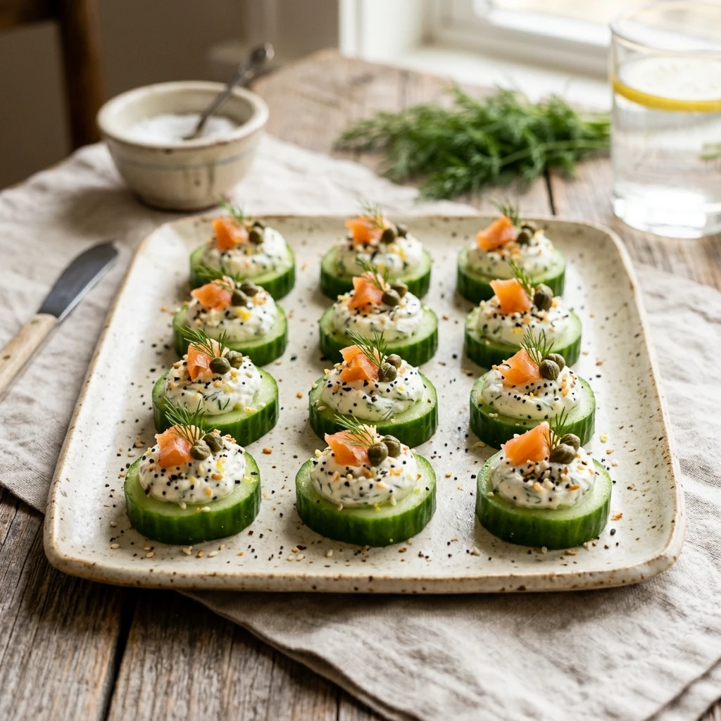 Everything Bagel Cucumber Bites