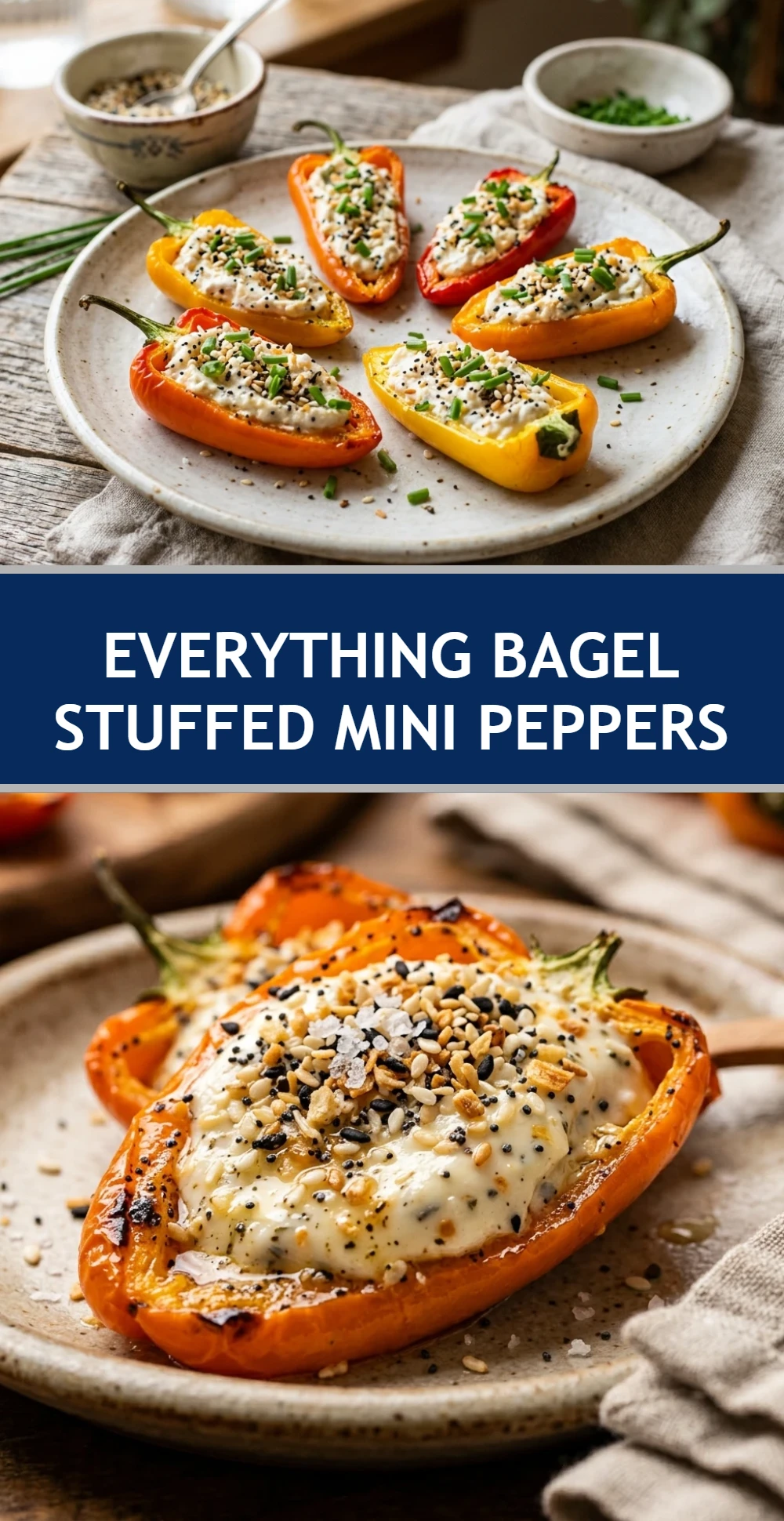 Everything Bagel Stuffed Mini Peppers