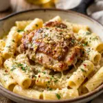 Garlic Parmesan Chicken Pasta Skillet