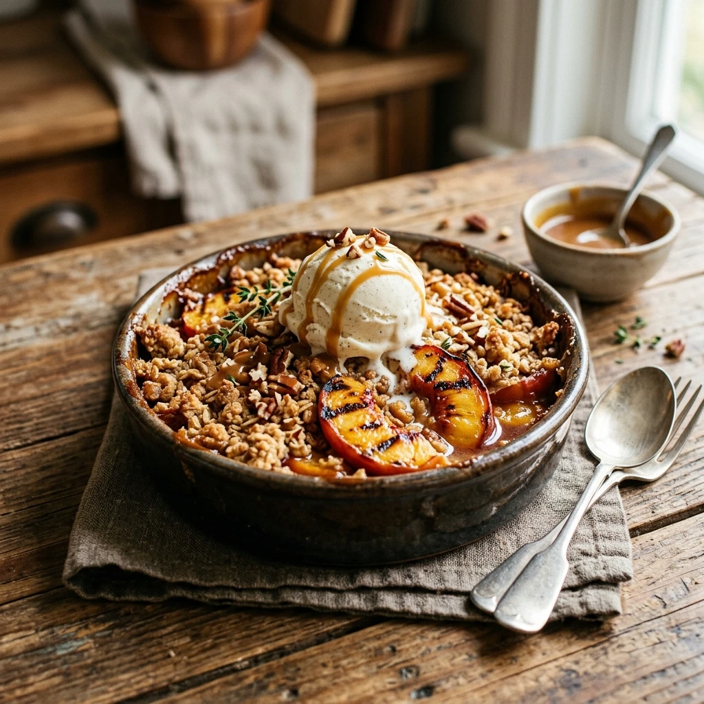 Grilled Peach Crisp