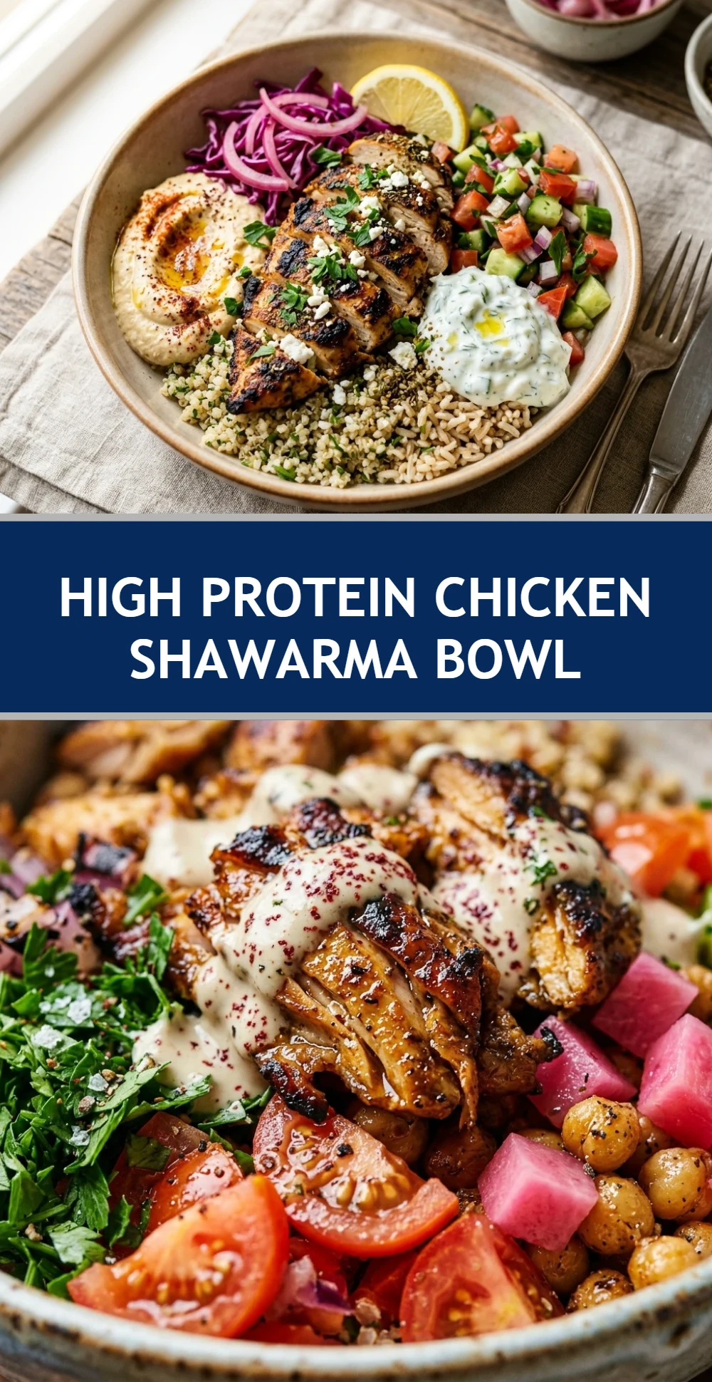 High Protein Chicken Shawarma Bowl