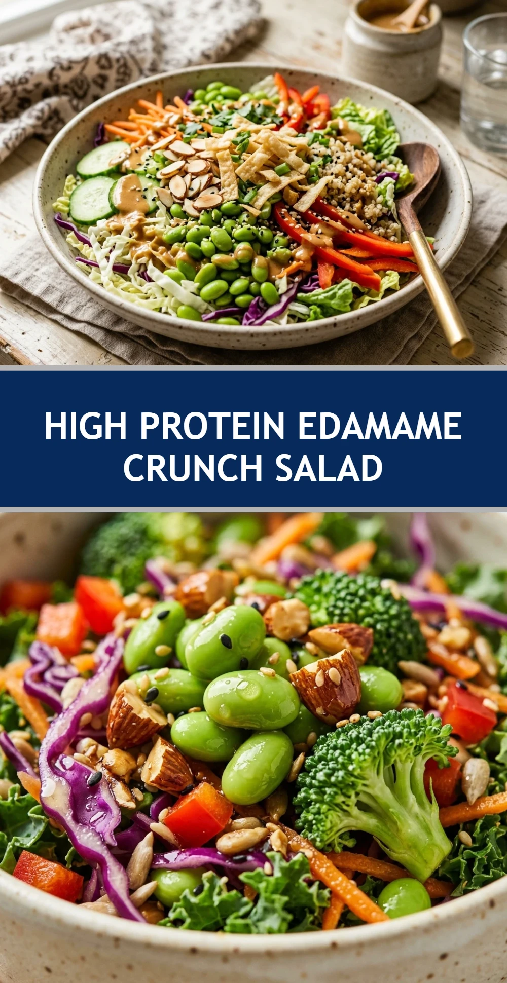 High Protein Edamame Crunch Salad