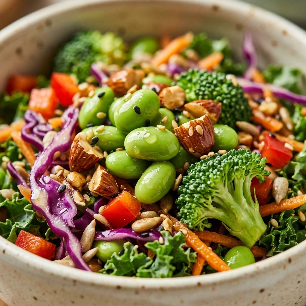 High Protein Edamame Crunch Salad
