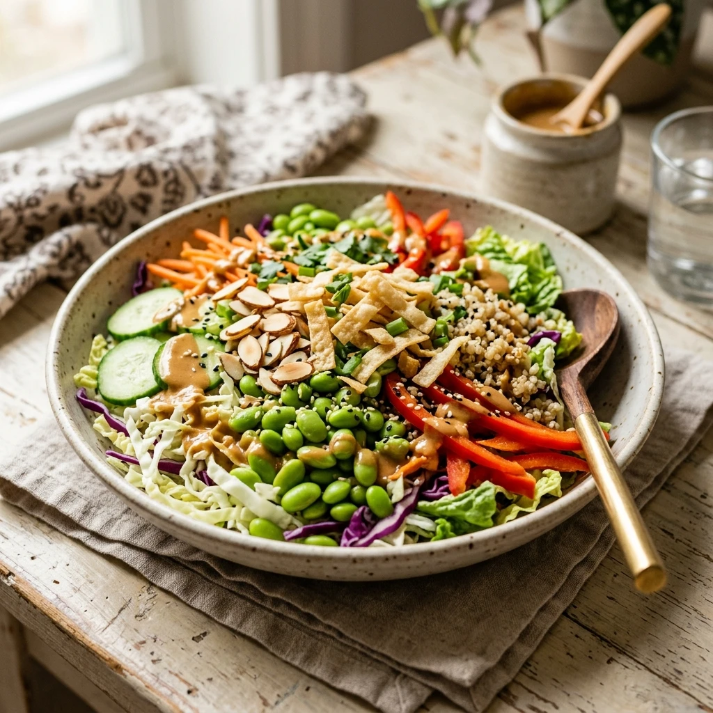 High Protein Edamame Crunch Salad