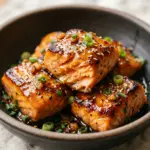 Honey Garlic Salmon Bites