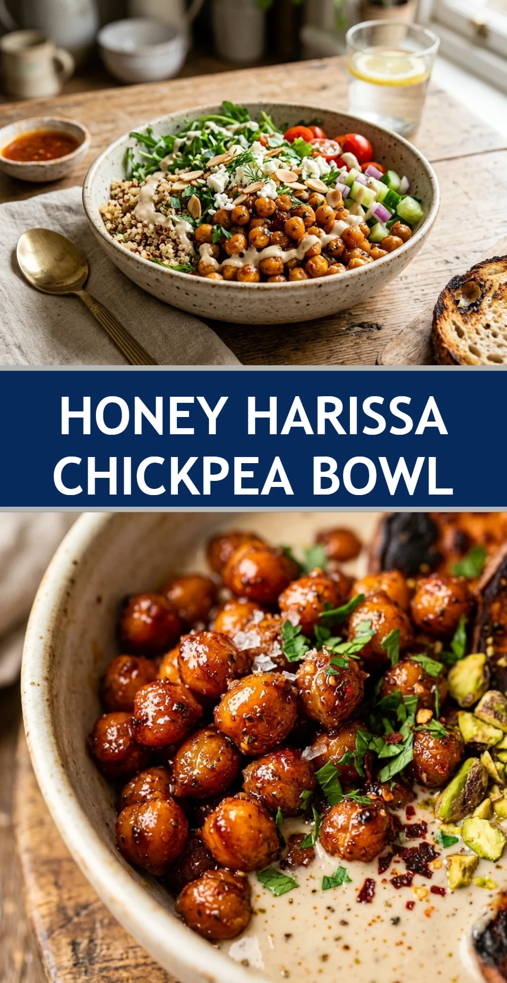 Honey Harissa Chickpea Bowl