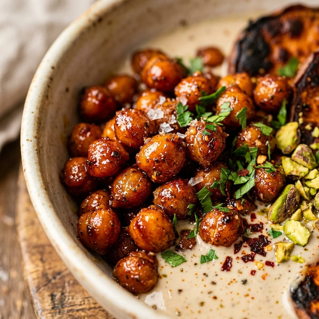 Honey Harissa Chickpea Bowl