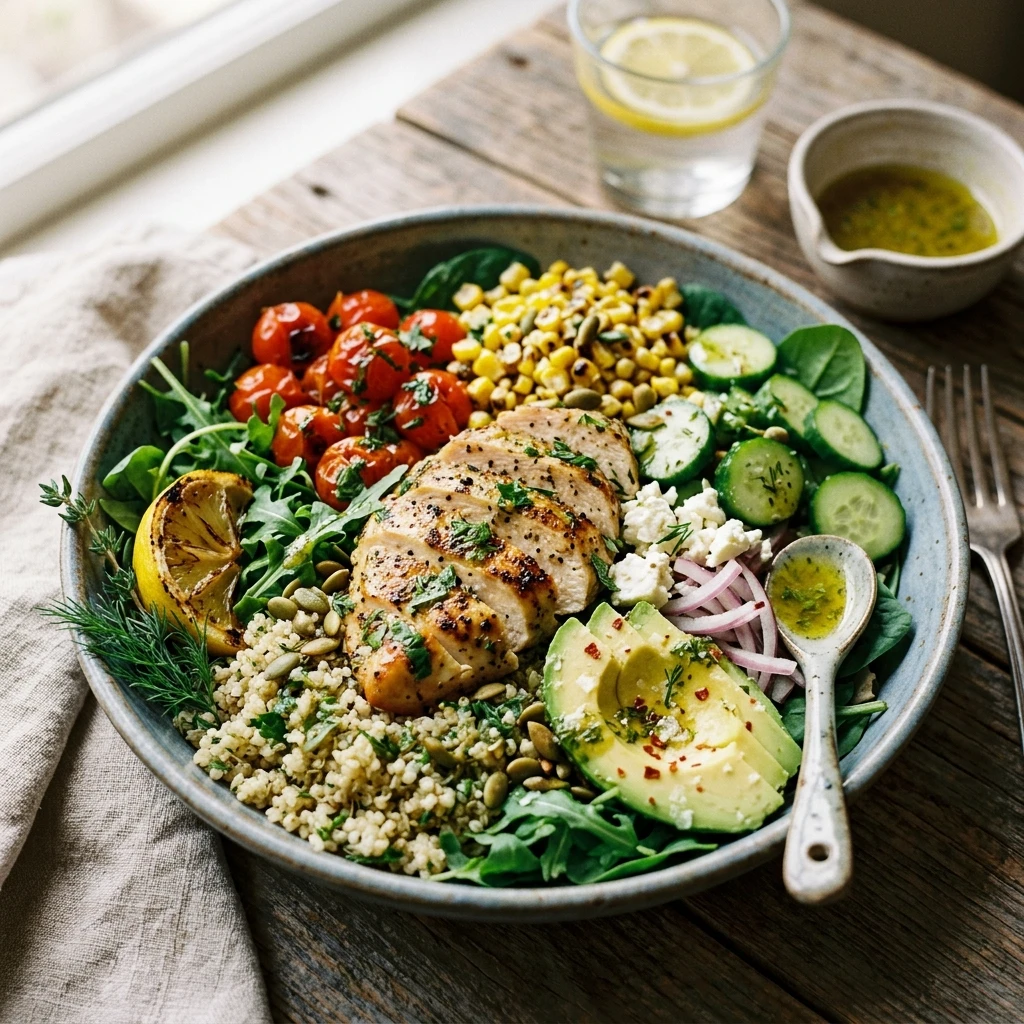 Lemon Herb Grilled Chicken Bowl