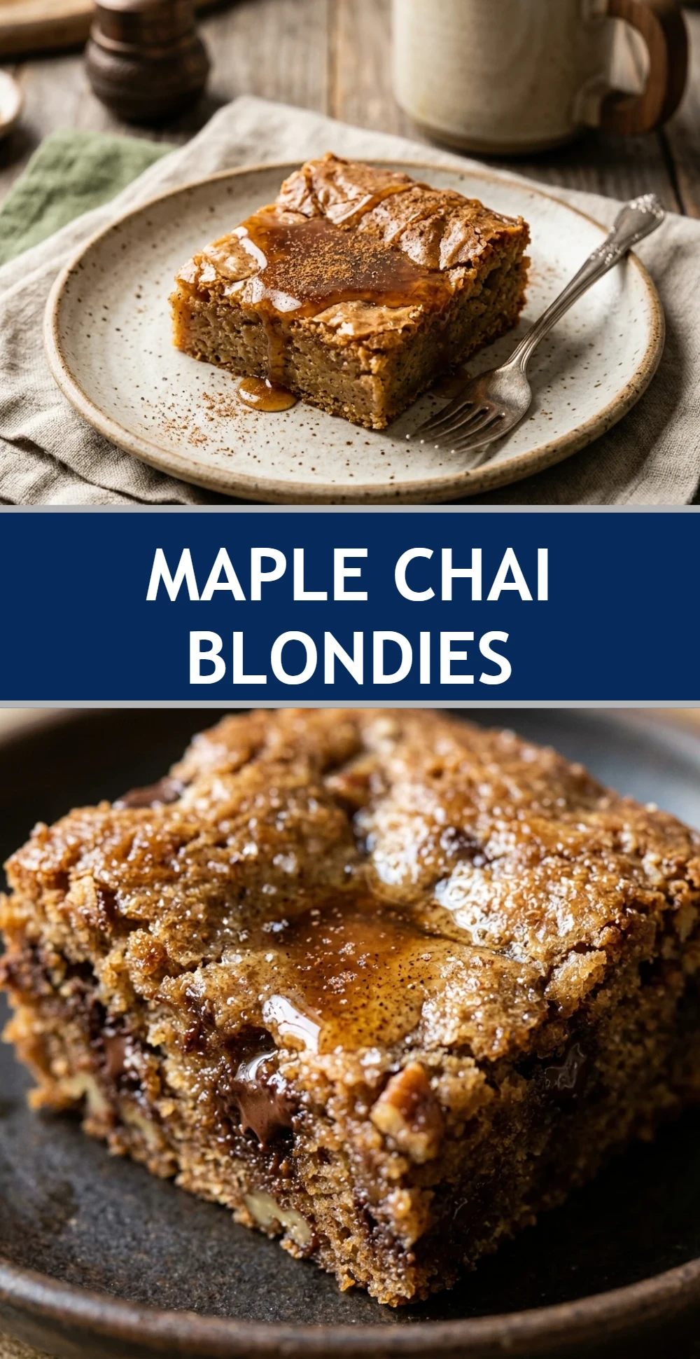 Maple Chai Blondies