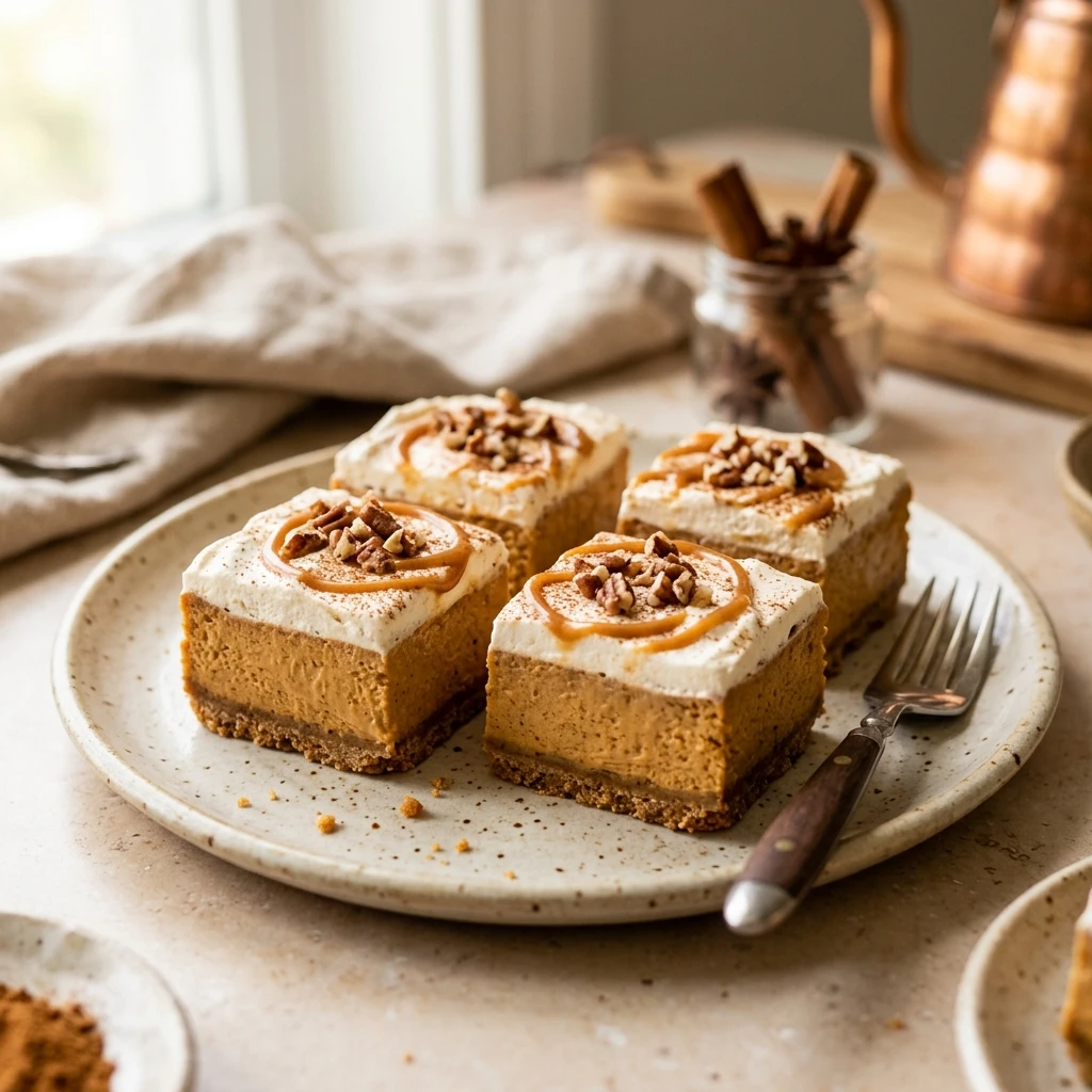 No-Bake Pumpkin Cheesecake Bars