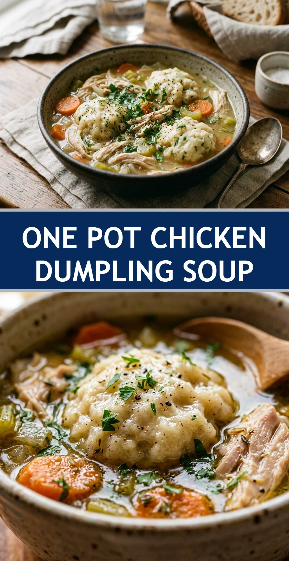 One Pot Chicken Dumpling Soup