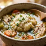 One Pot Chicken Dumpling Soup