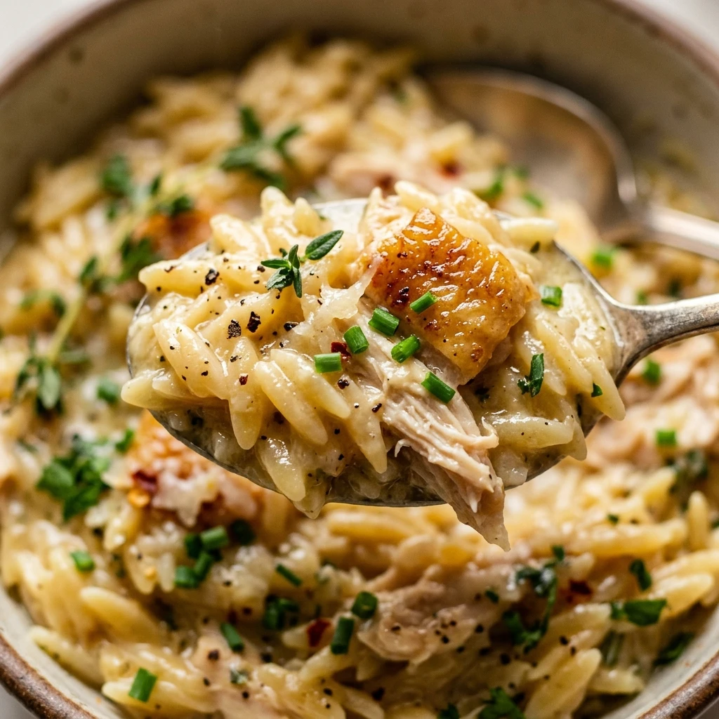 One Pot Creamy Chicken And Orzo