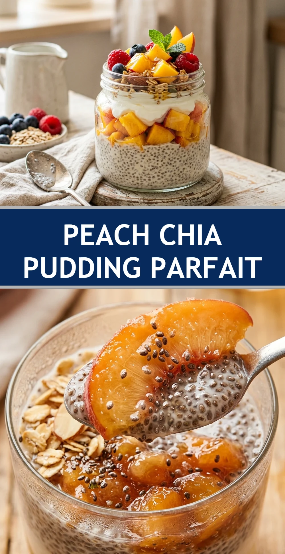 Peach Chia Pudding Parfait