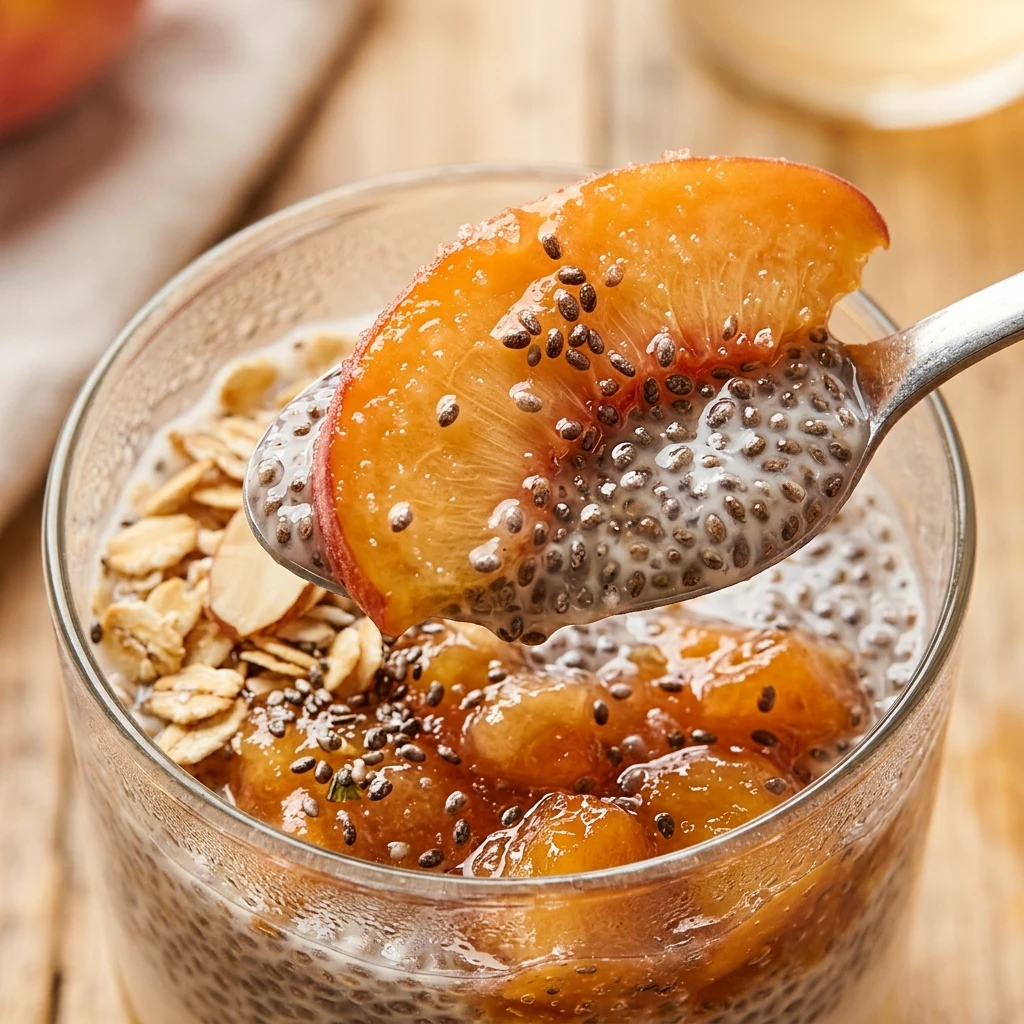 Peach Chia Pudding Parfait