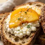 Peach Cottage Cheese Toast