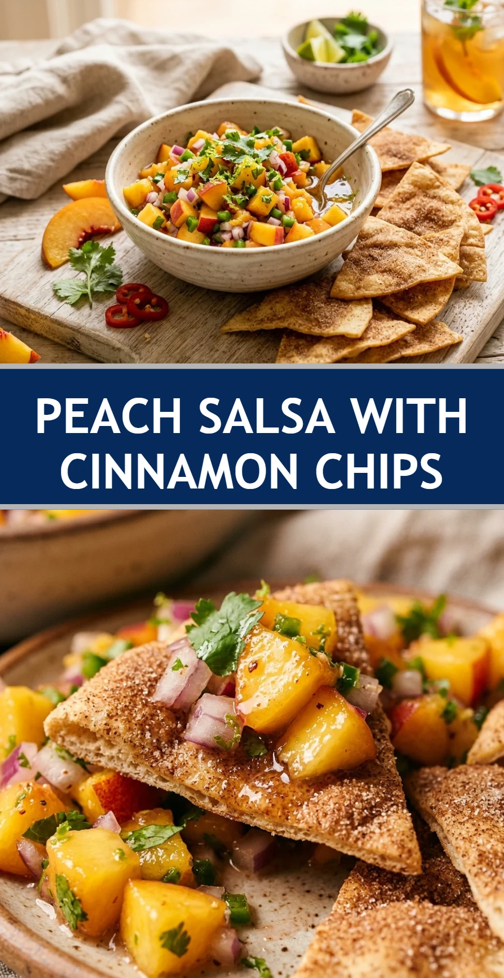 Peach Salsa With Cinnamon Chips