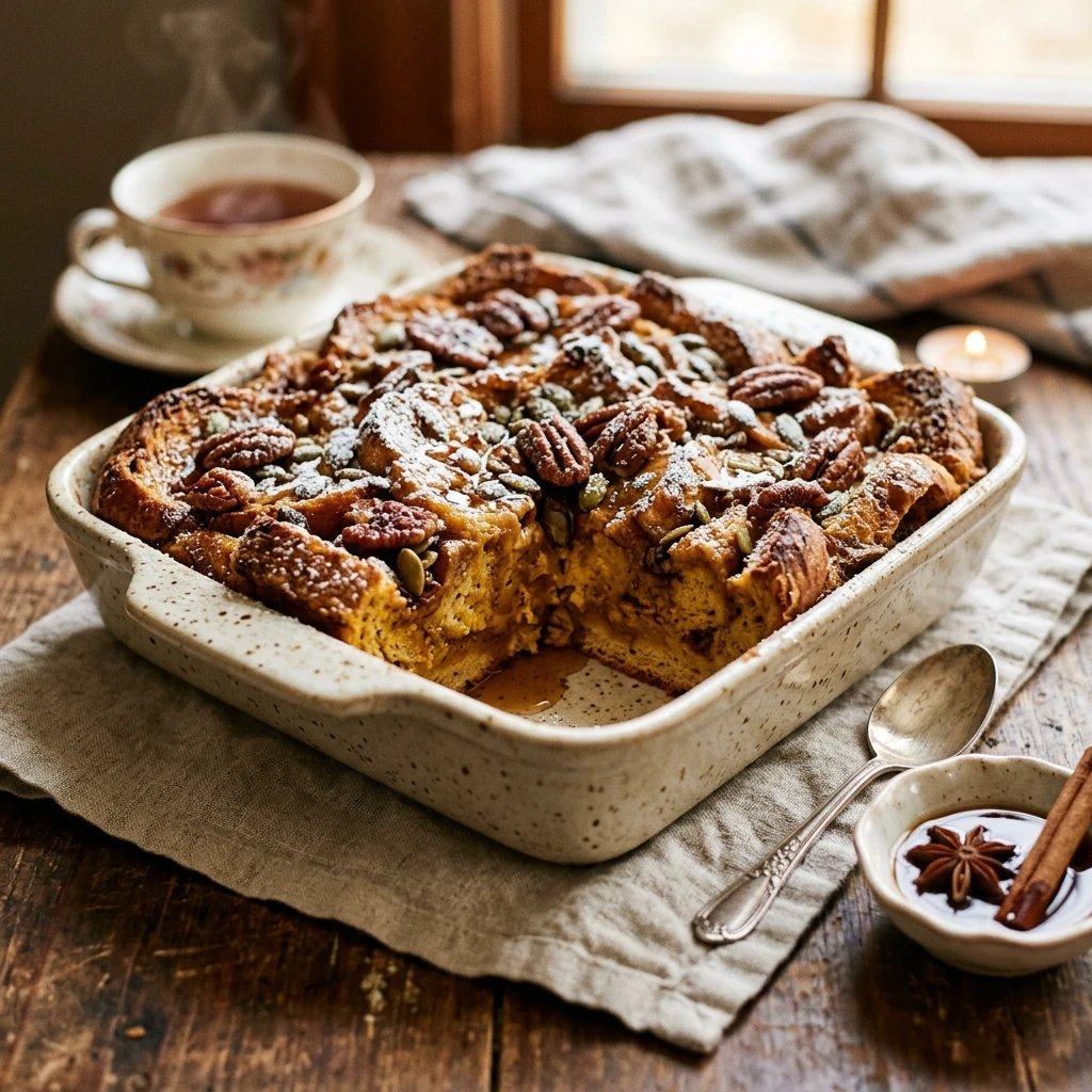 Pumpkin Chai Baked French Toast