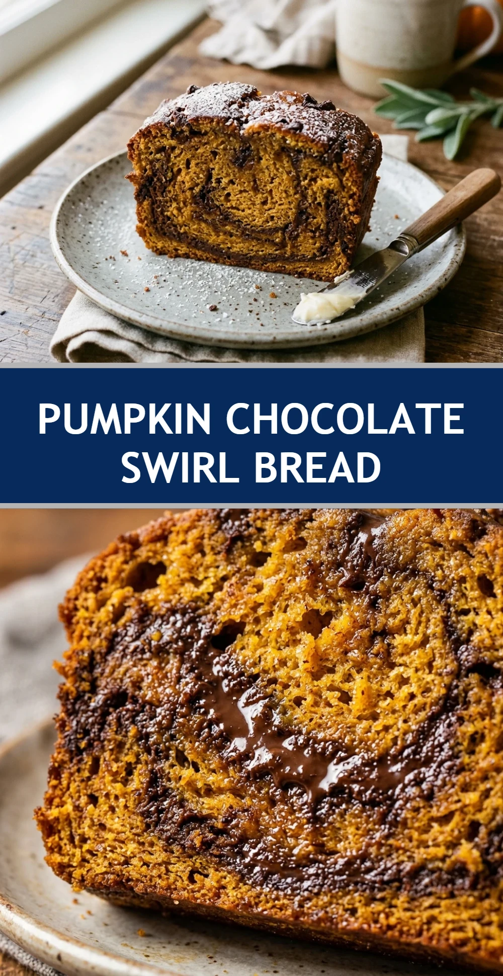 Pumpkin Chocolate Swirl Bread