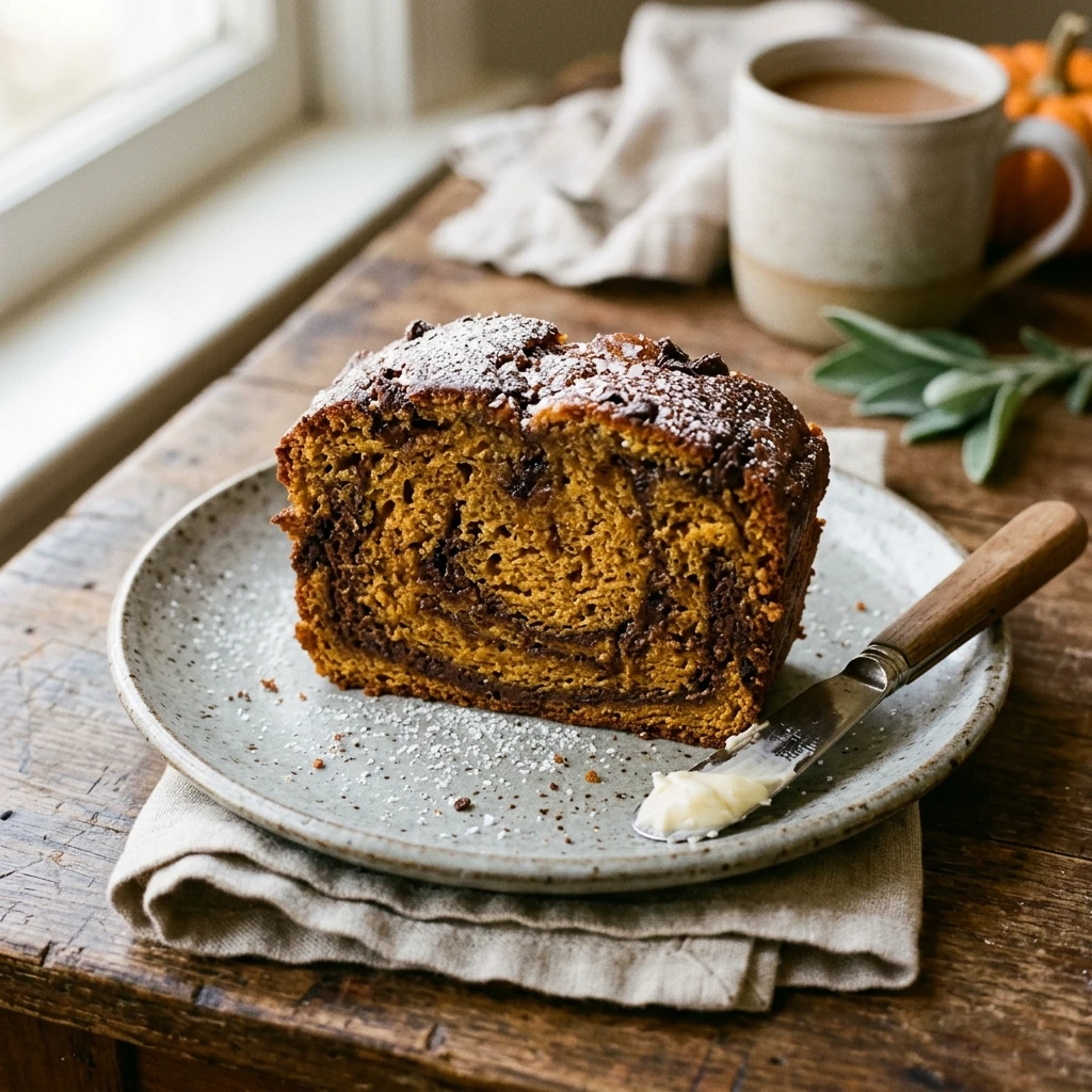 Pumpkin Chocolate Swirl Bread