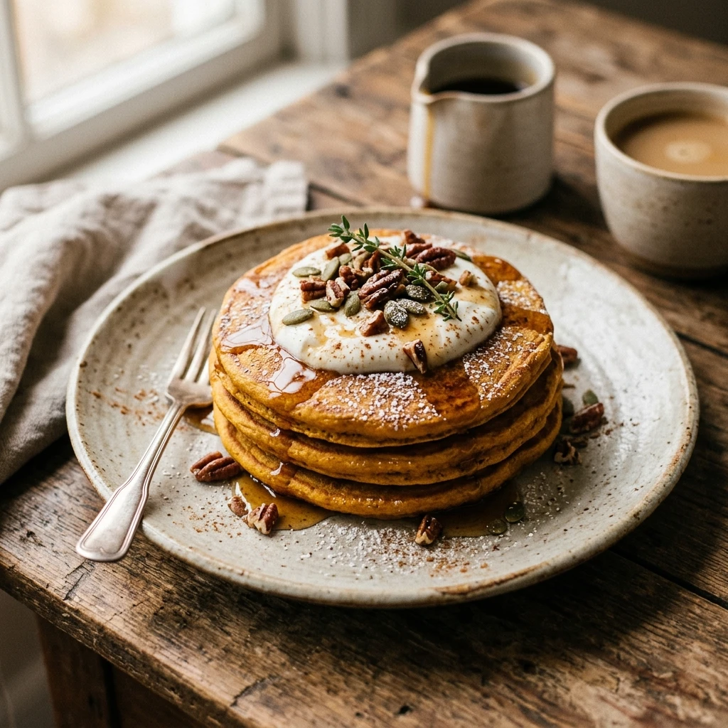 Pumpkin Protein Pancakes