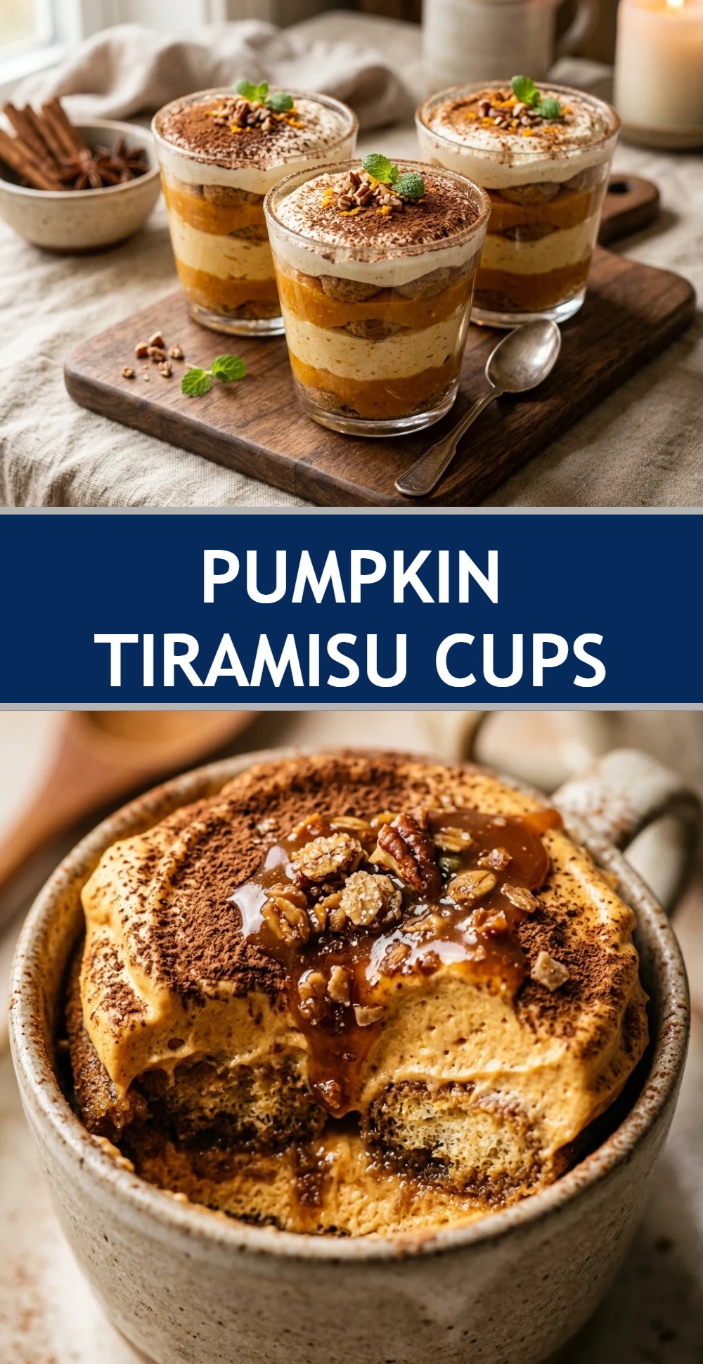 Pumpkin Tiramisu Cups