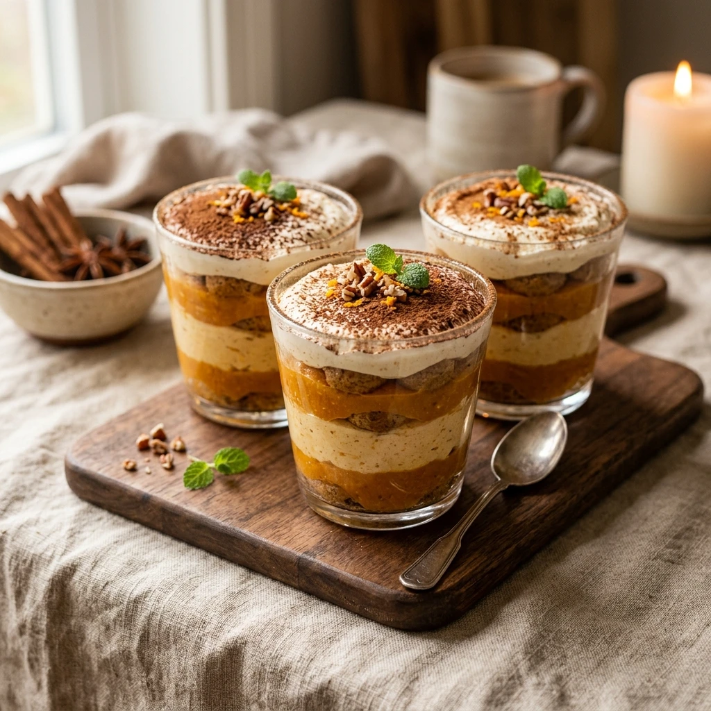 Pumpkin Tiramisu Cups
