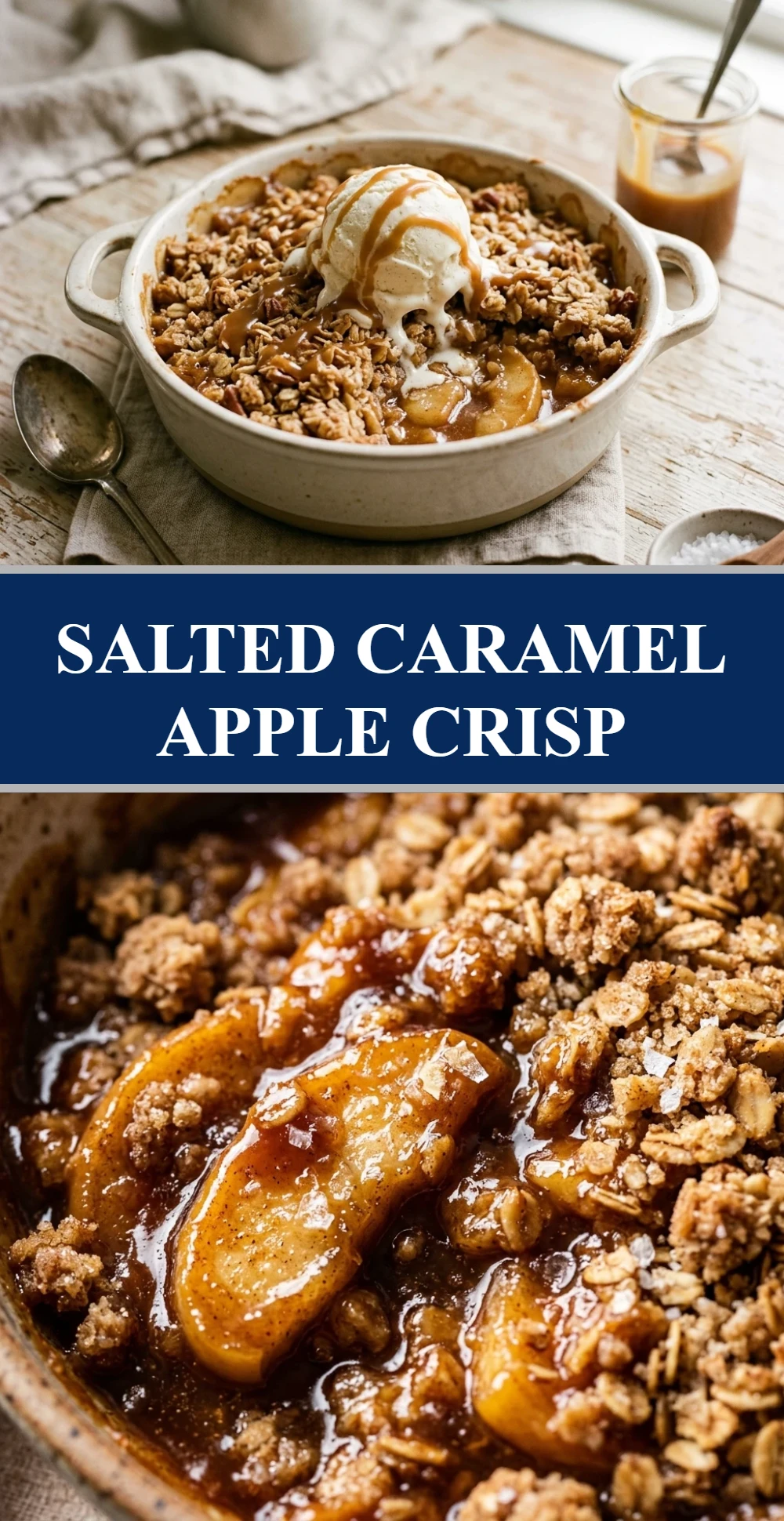 Salted Caramel Apple Crisp