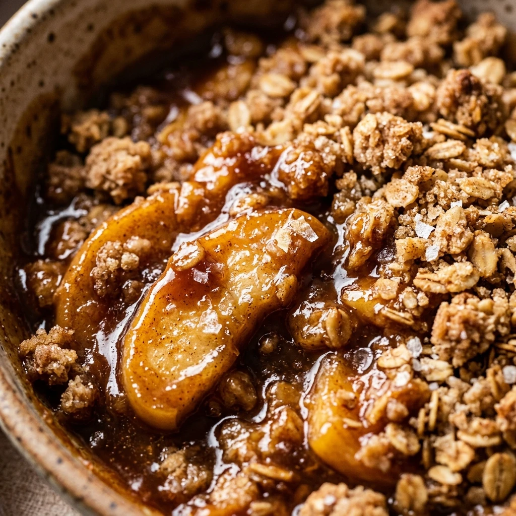 Salted Caramel Apple Crisp