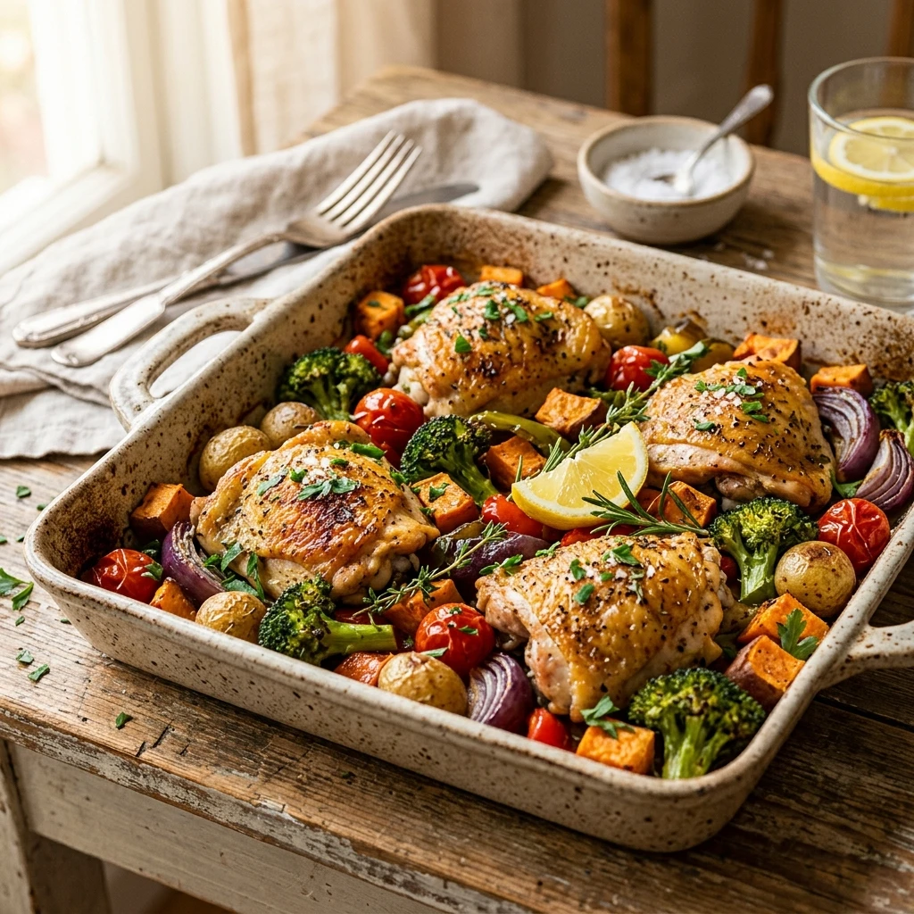 Sheet Pan Chicken And Veggies