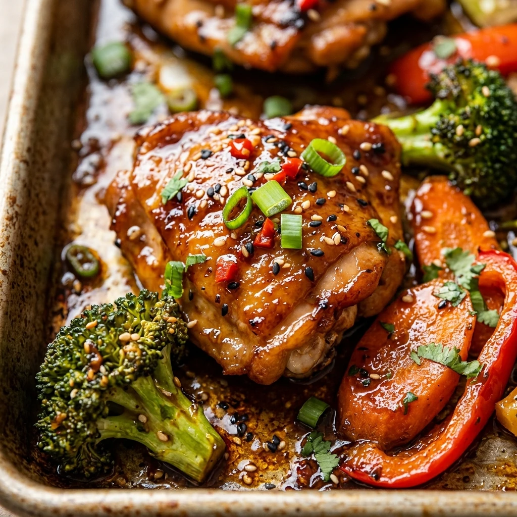 Sheet Pan Chicken Teriyaki Veggies