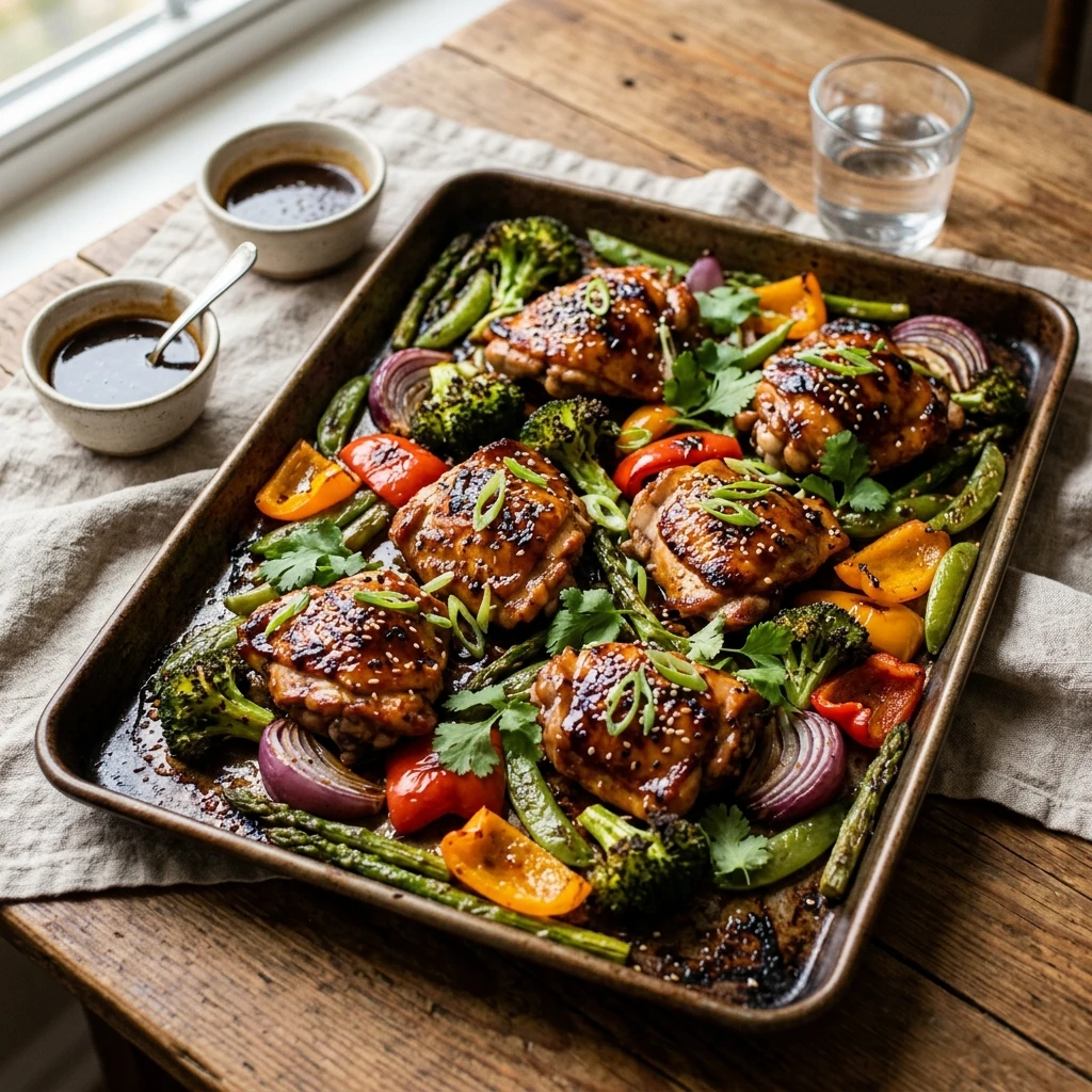 Sheet Pan Chicken Teriyaki Veggies