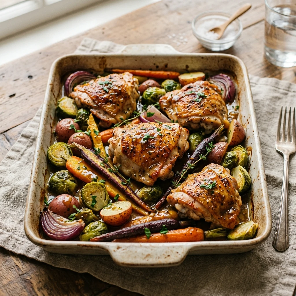 Sheet Pan Maple Dijon Chicken