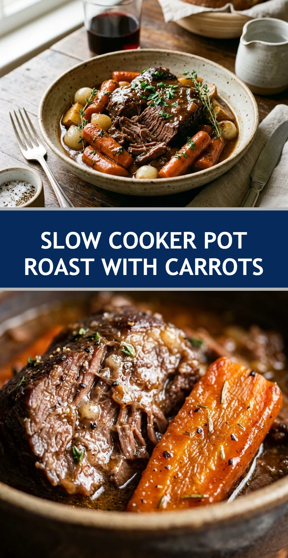 Slow Cooker Pot Roast With Carrots