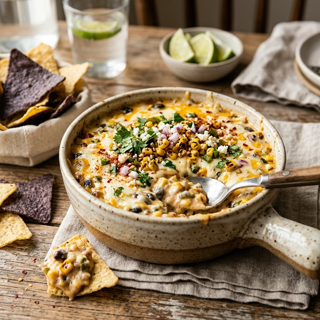 Smoky Queso Corn Dip