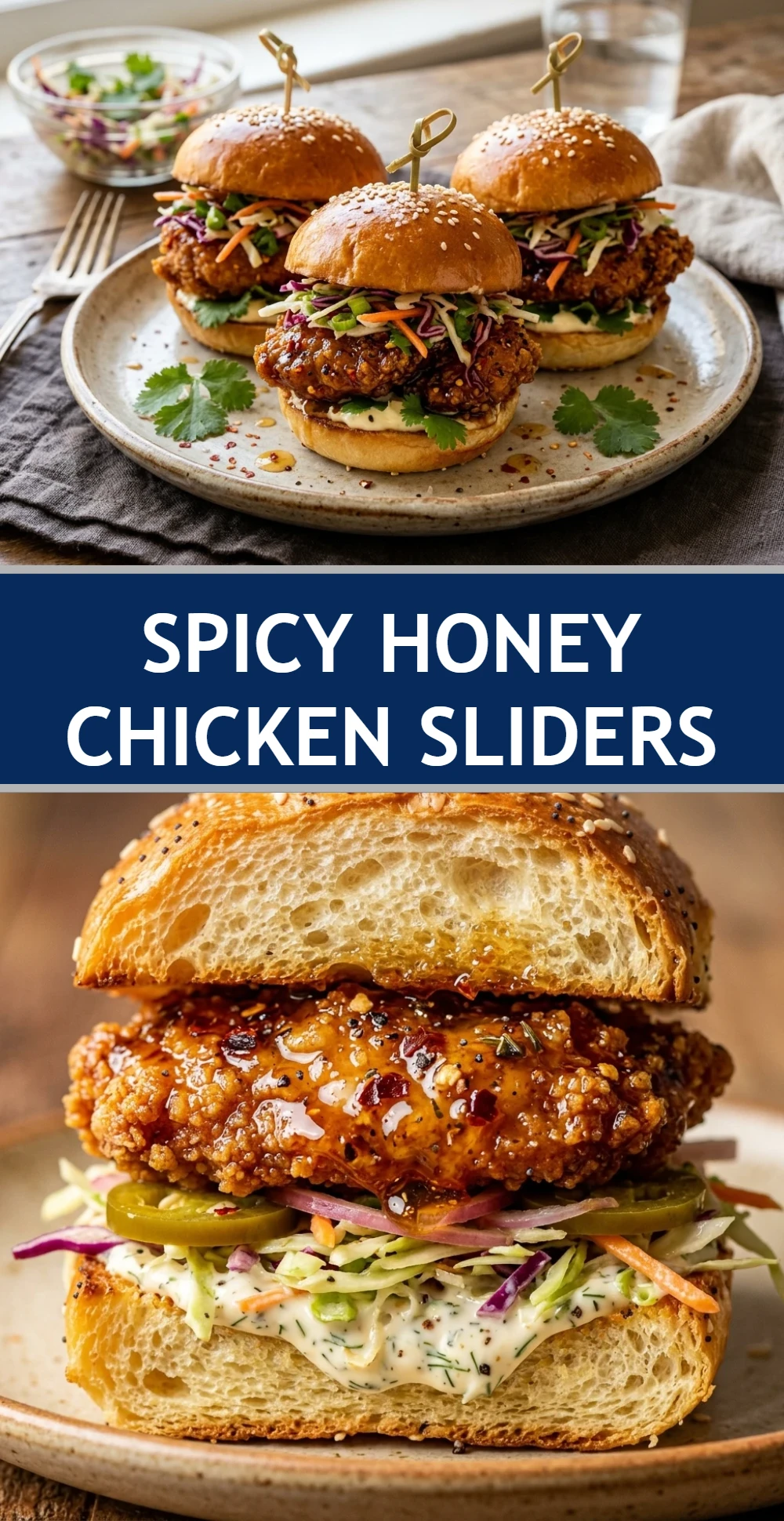 Spicy Honey Chicken Sliders