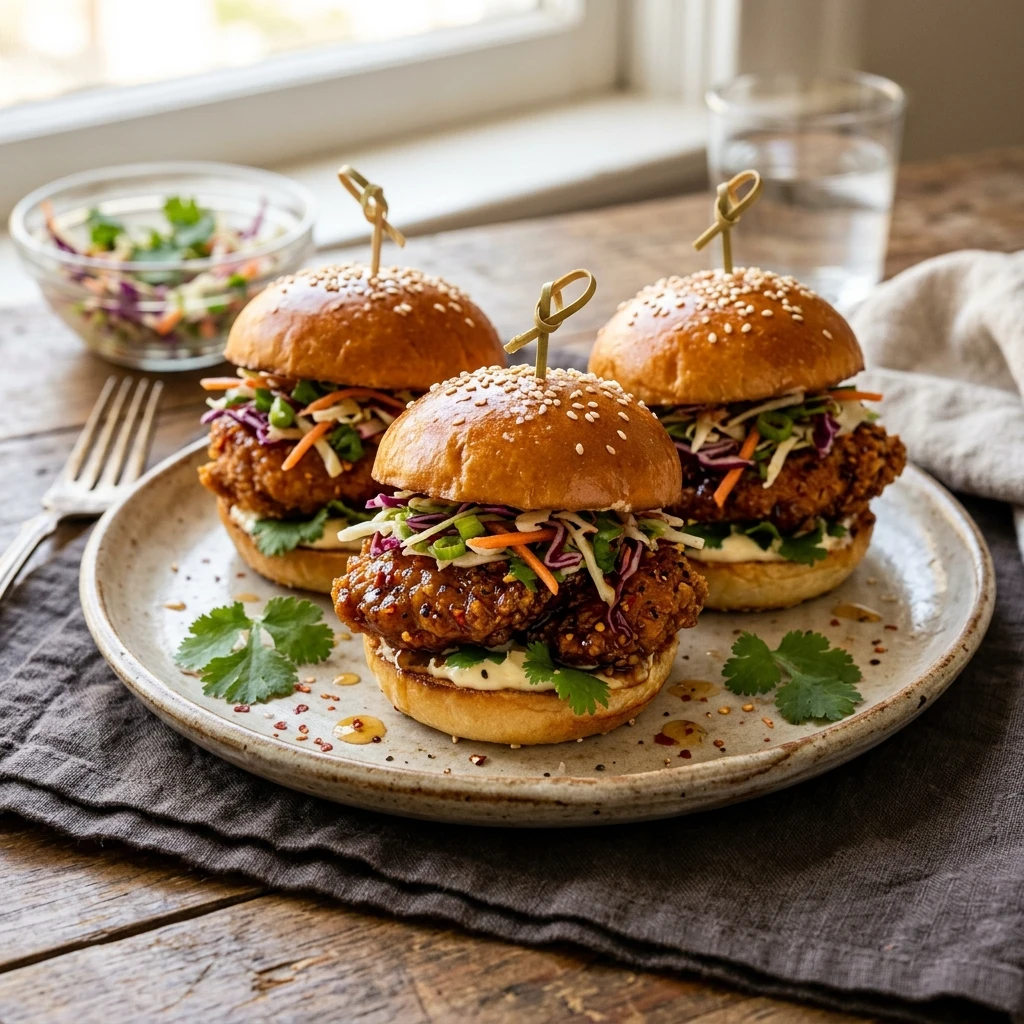 Spicy Honey Chicken Sliders