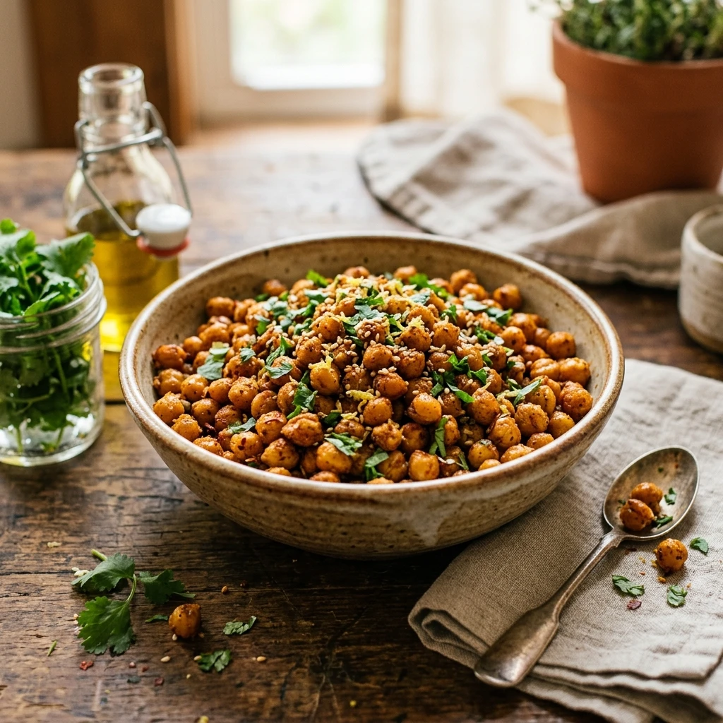 Spicy Roasted Chickpeas