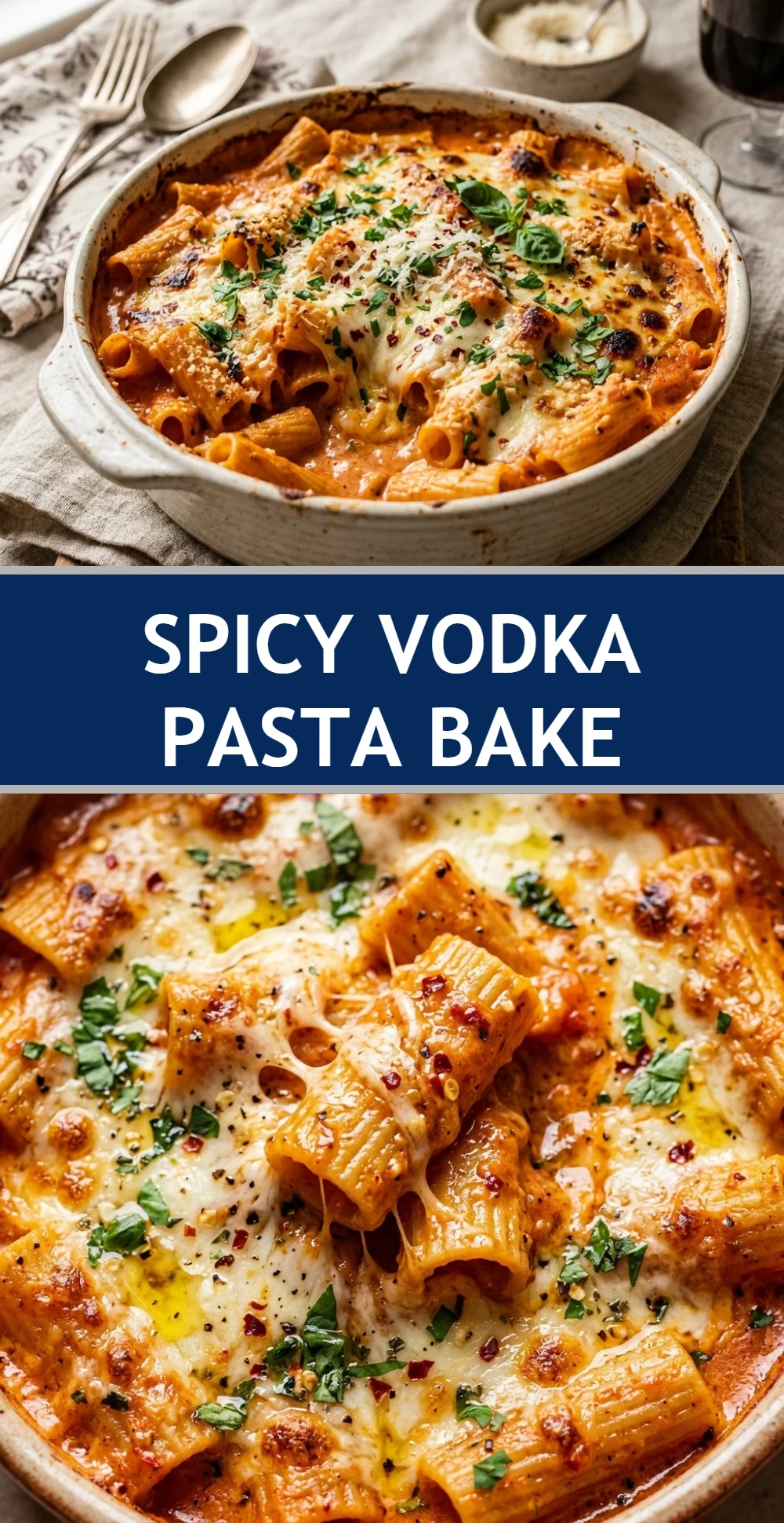 Spicy Vodka Pasta Bake