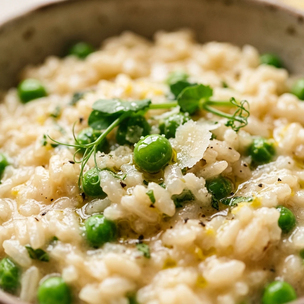spring pea risotto recipe