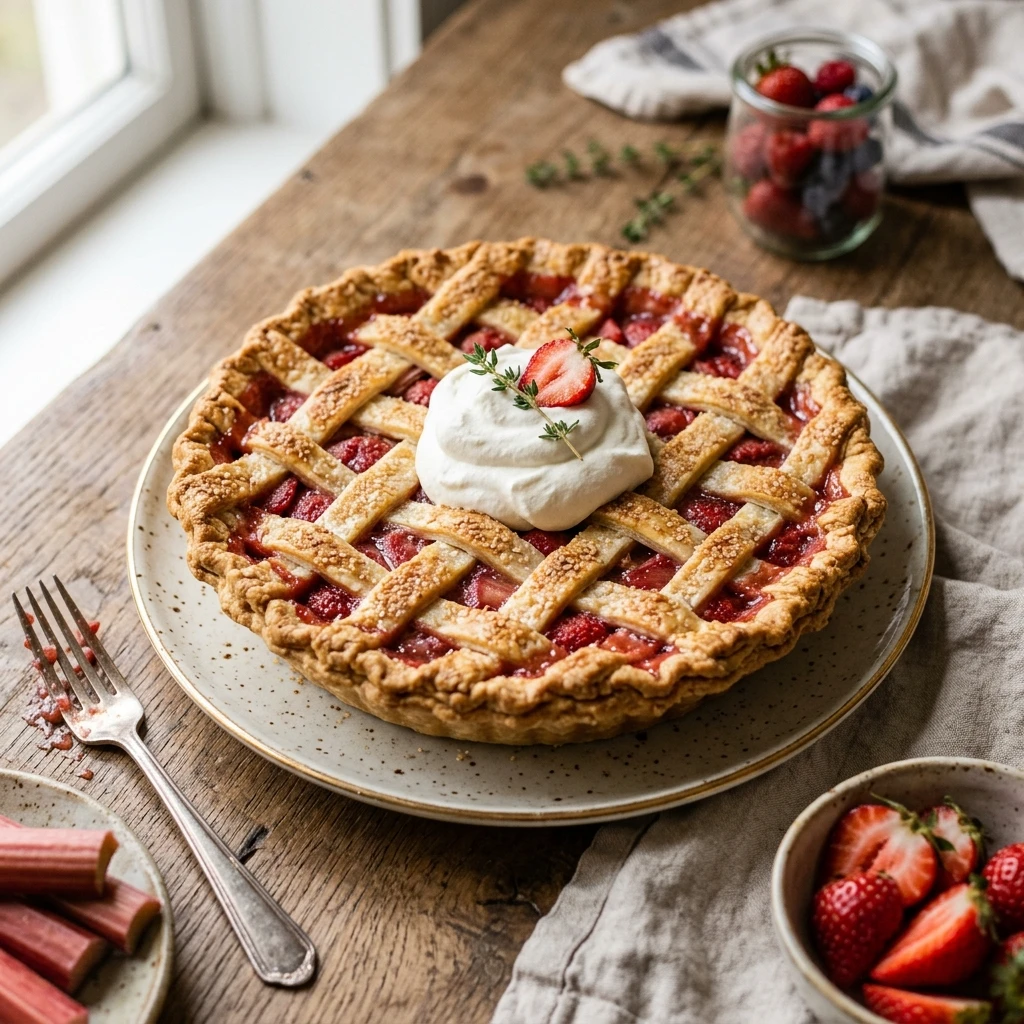 strawberry rhubarb pie recipe