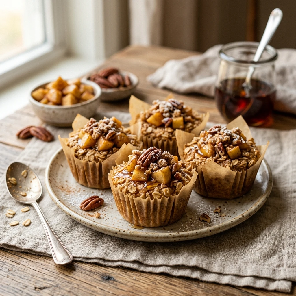 15-Minute Apple Pie Oatmeal Cups Recipe