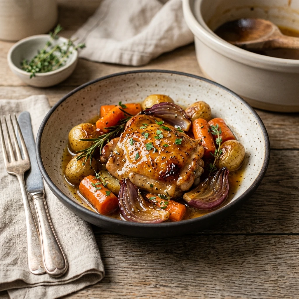 4 Hour Crockpot Honey Butter Chicken And Veggies