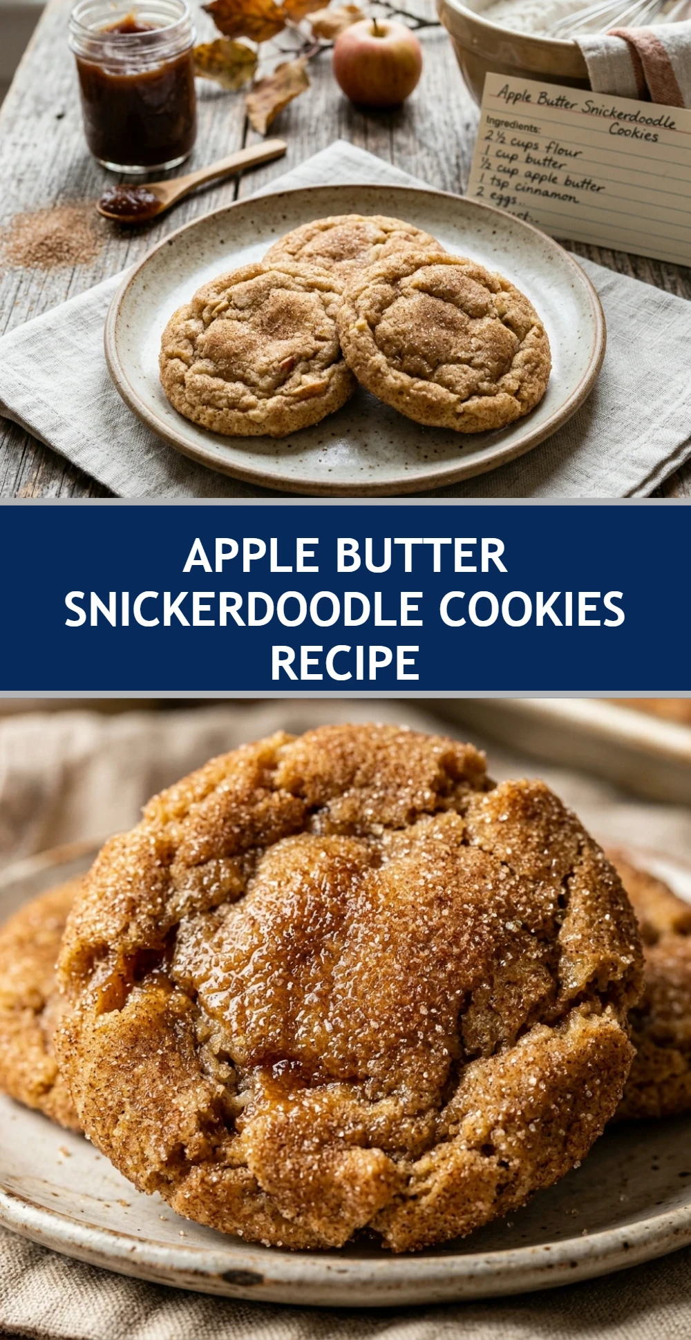 Apple Butter Snickerdoodle Cookies Recipe