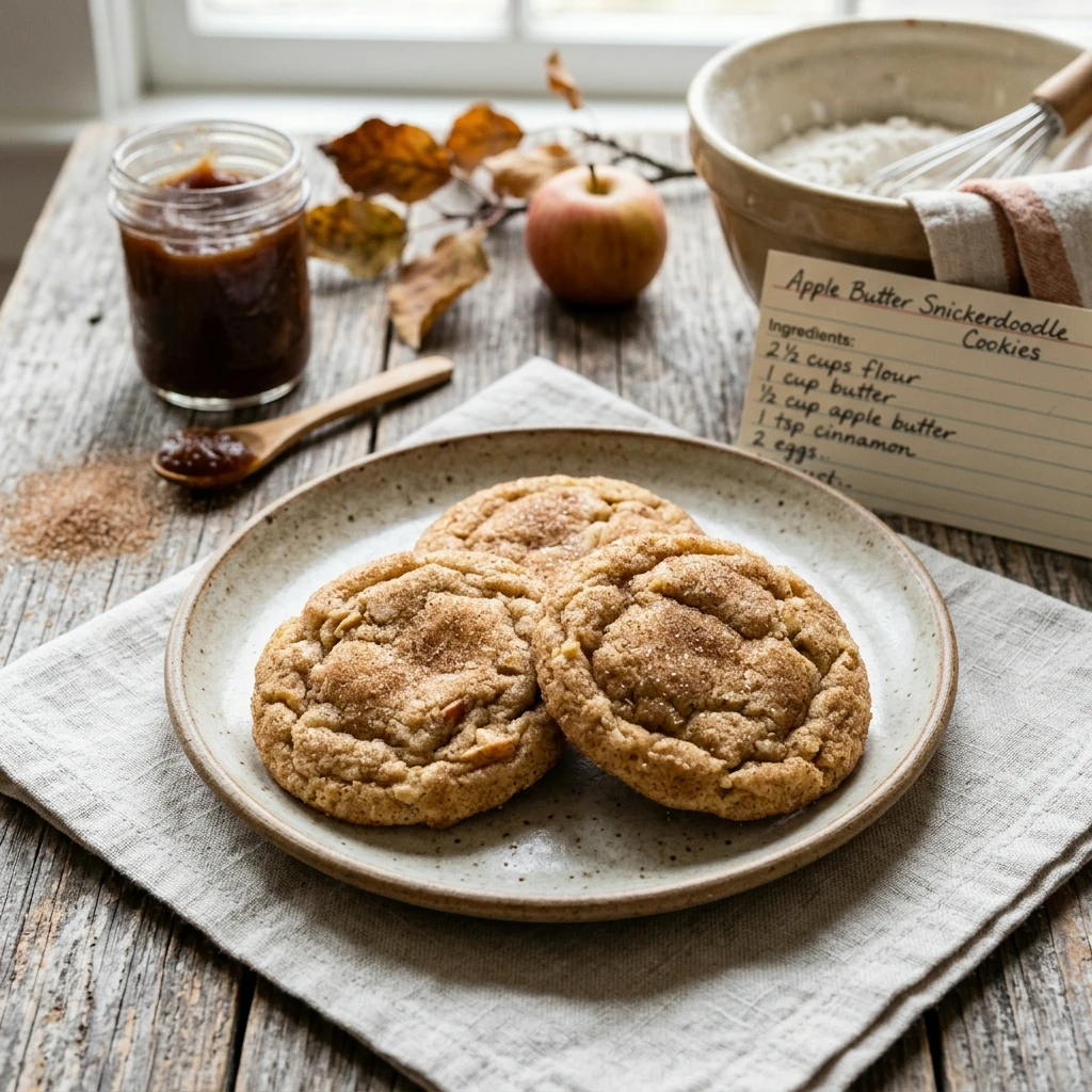 Apple Butter Snickerdoodle Cookies Recipe